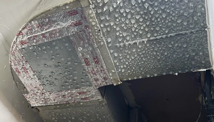 water leaking from air duct